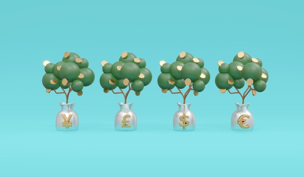 A stack of coins growing into a plant, symbolizing the growth of investments over time. This image visually represents the compounding effect and the importance of starting early.
