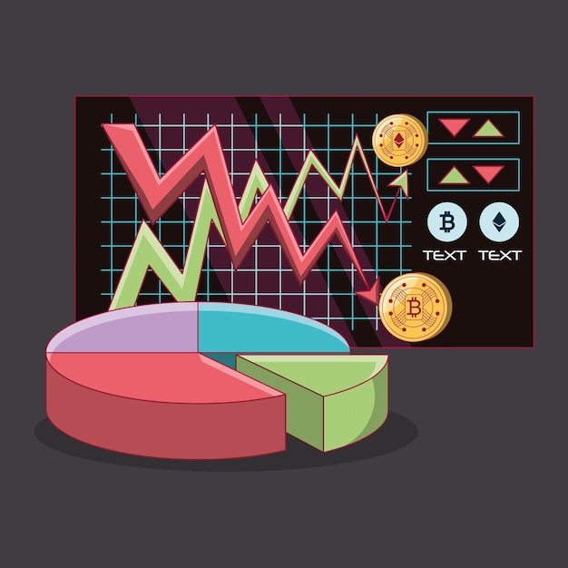 A pie chart illustrating asset allocation in a financial portfolio, with a slice representing cryptocurrency and NFTs, suggesting integration of digital and traditional assets. Labels and percentages are clearly visible.