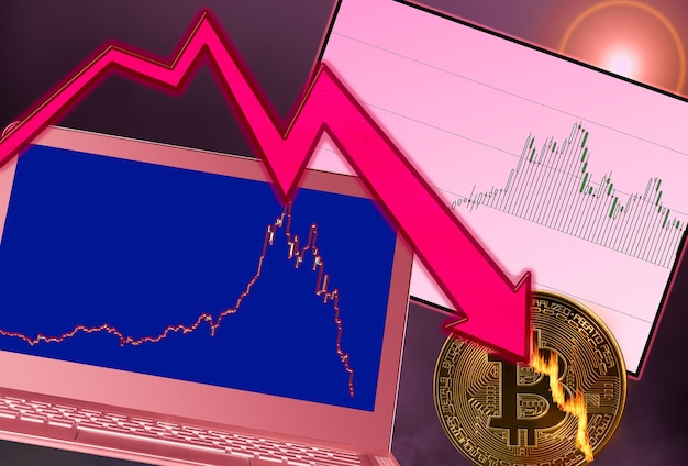 A graph showing the fluctuating price of Bitcoin over a period, illustrating the volatility of cryptocurrency markets, emphasizing the importance of risk management in financial planning.