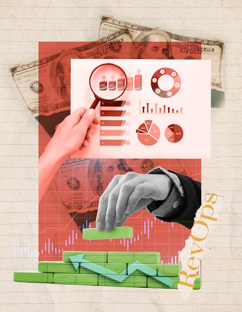 A collage showcasing different budgeting strategies: envelope budgeting, zero-based budgeting, and the 50/30/20 rule.