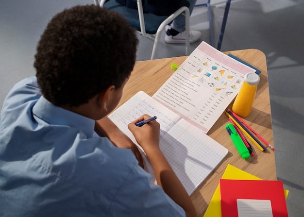 A close-up shot of a student working on a project-based assessment in a science class. The student is using various tools and materials, and their facial expression shows deep concentration and engagement. The background includes other students working on similar projects, creating a collaborative and hands-on learning environment.